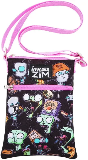 Invader Zim GIR Snacks Passport Crossbody Bag PINK NONE