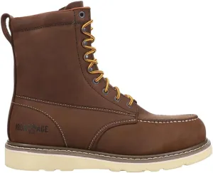 Iron Age Mens Reinforcer 8 Inch Electrical Steel Toe Work Safety Shoes Casual - Brown