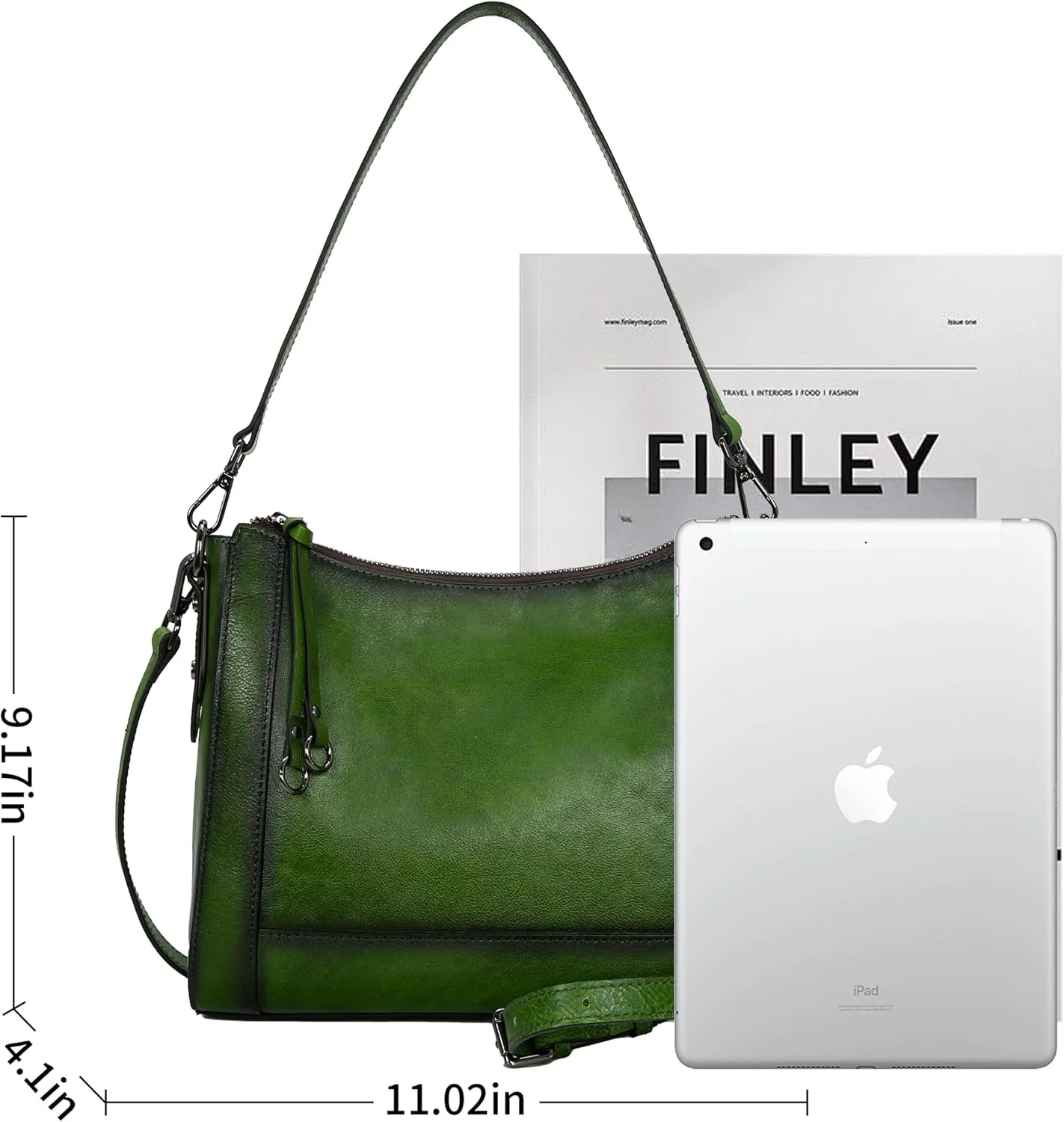Iswee Genuine Leather Crossbody Bags for Women Satchel Purse Hobo Handbag Ladies Vintage Shoulder Bag Work