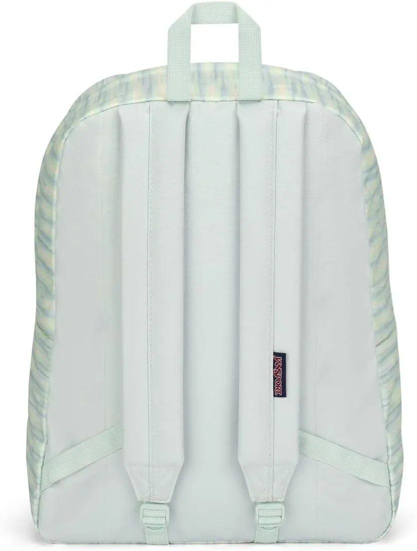 JanSport SuperBreak One Backpacks - Durable, Lightweight Bag with 1 Main Compartment, Front Utility Pocket with Built-in Organizer - Premium Backpack - 70S Space Dye Fresh Mint