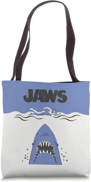 Jaws 50th Anniversary Poster Minimalist Attack 2-Sided Tote Bag