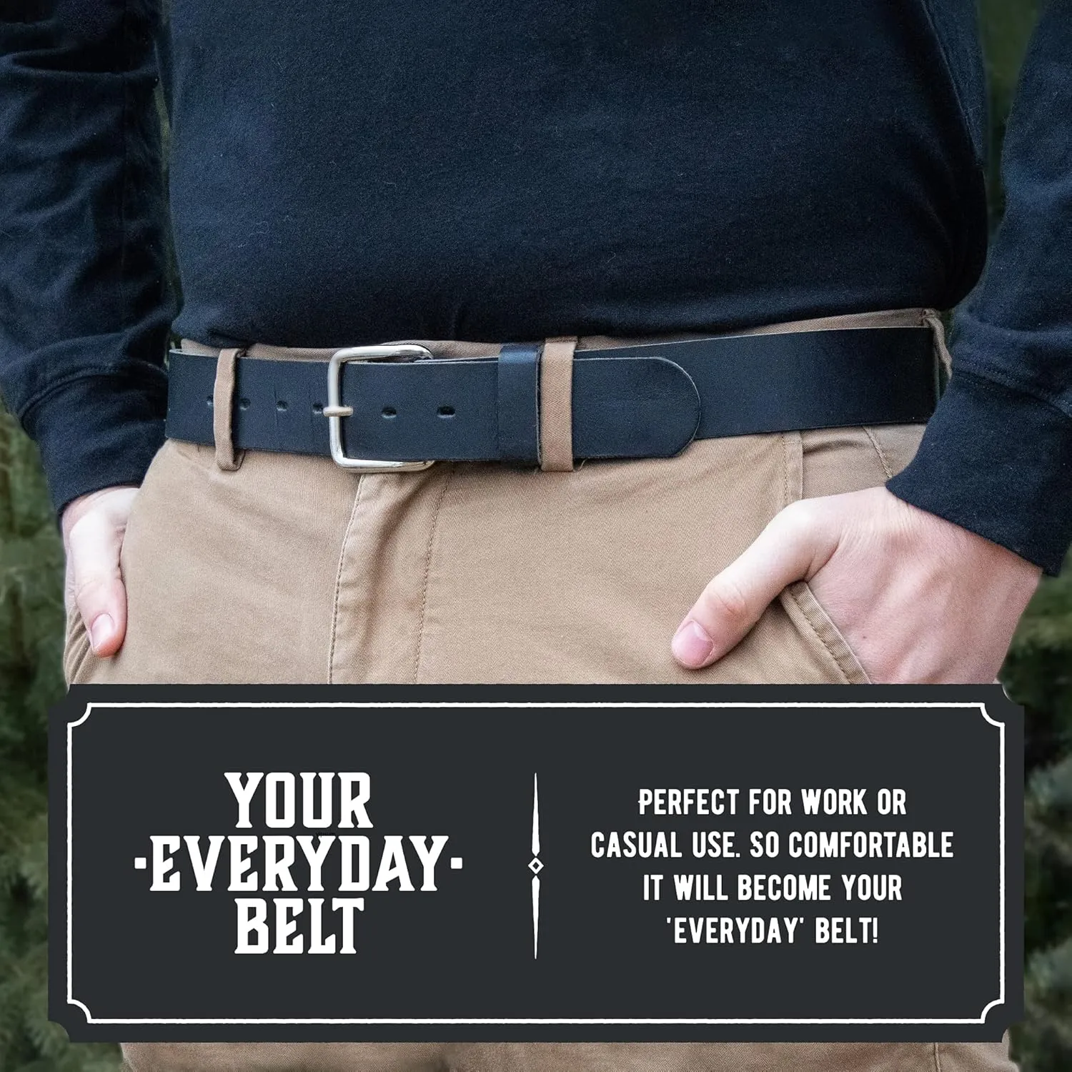 Journeyman Leather Belt | Made in USA | Mens Leather Belt | Full Grain Leather Belts for Men