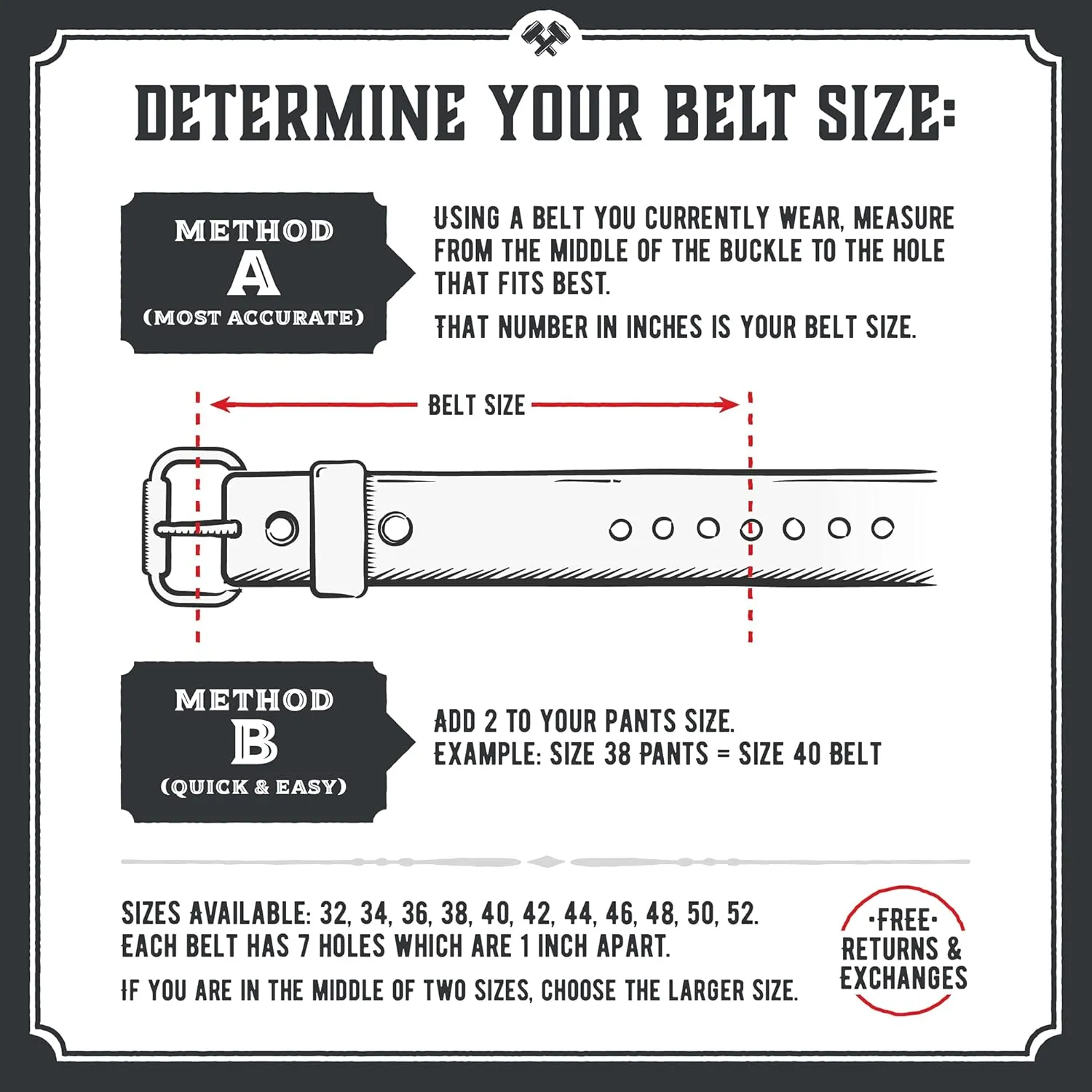 Journeyman Leather Belt | Made in USA | Mens Leather Belt | Full Grain Leather Belts for Men