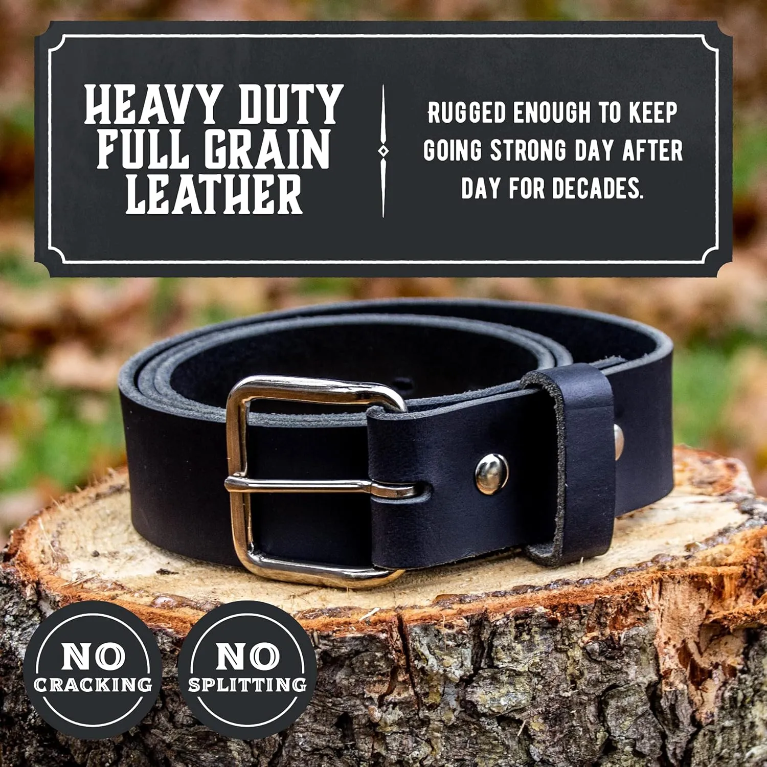 Journeyman Leather Belt | Made in USA | Mens Leather Belt | Full Grain Leather Belts for Men
