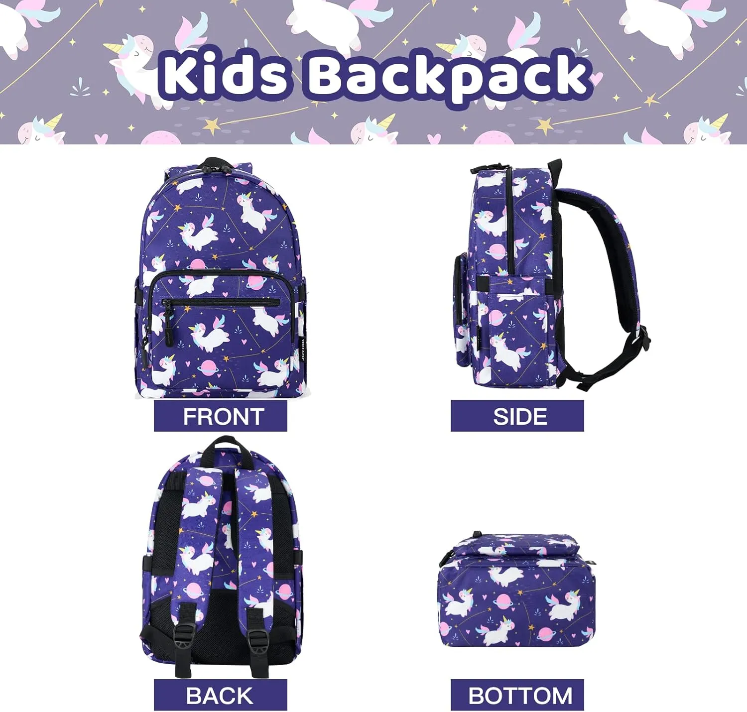 JOYHILL Kids Backpacks, Cute Lightweight Water Resistant Preschool Backpack, Adjustable Shoulder Straps for Boys Girls