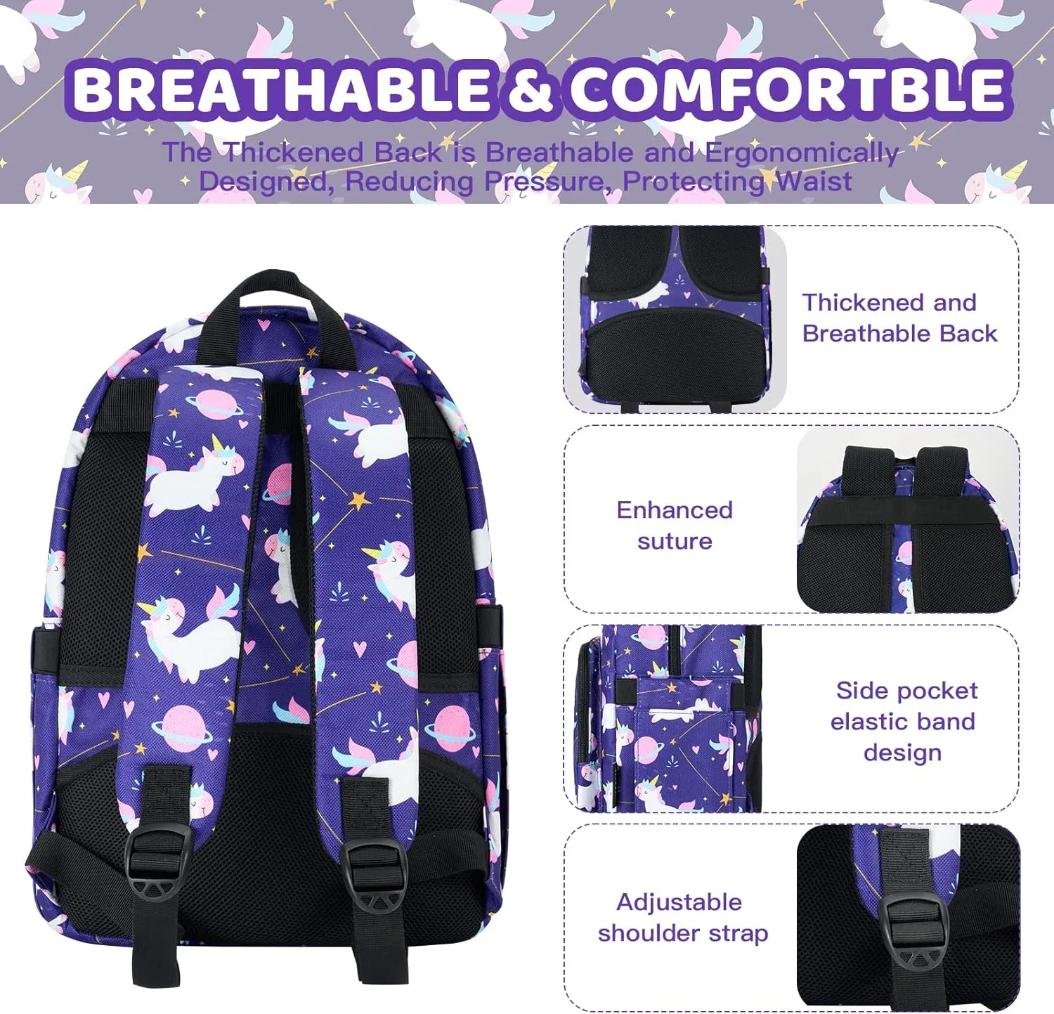 JOYHILL Kids Backpacks, Cute Lightweight Water Resistant Preschool Backpack, Adjustable Shoulder Straps for Boys Girls