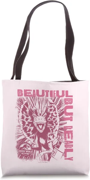 Jurassic World Dilophosaurus Beautiful but Deadly Tote Bag