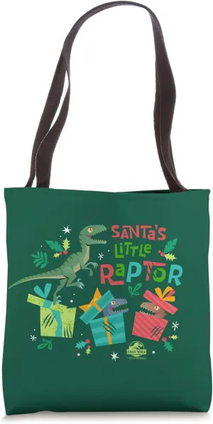 Jurassic World Santa’s Little Raptor Tote Bag