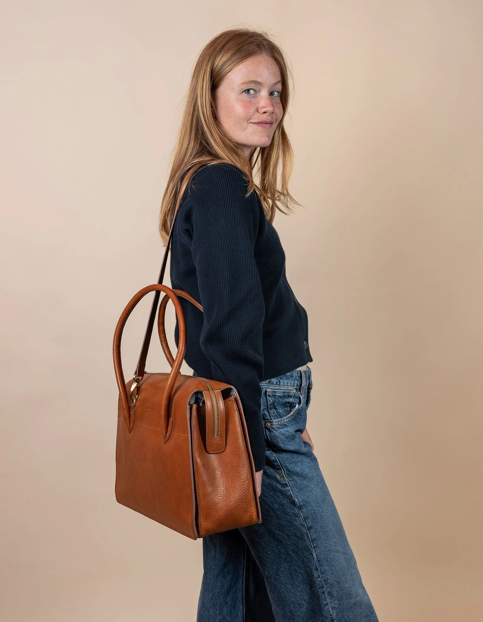 Kate - Cognac Stromboli Leather