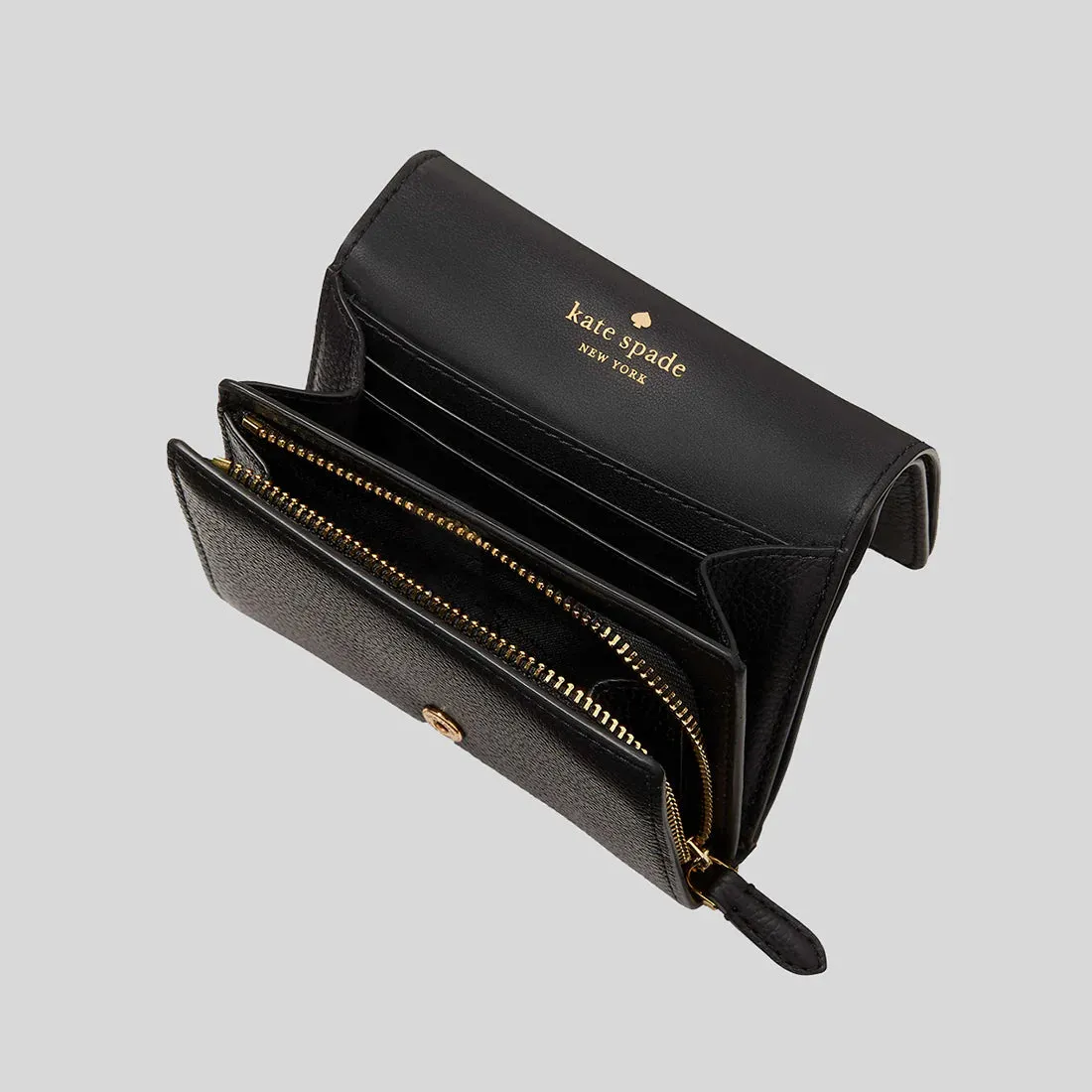 KATE SPADE Kayla Small L-zip Wallet Black RB-KK056