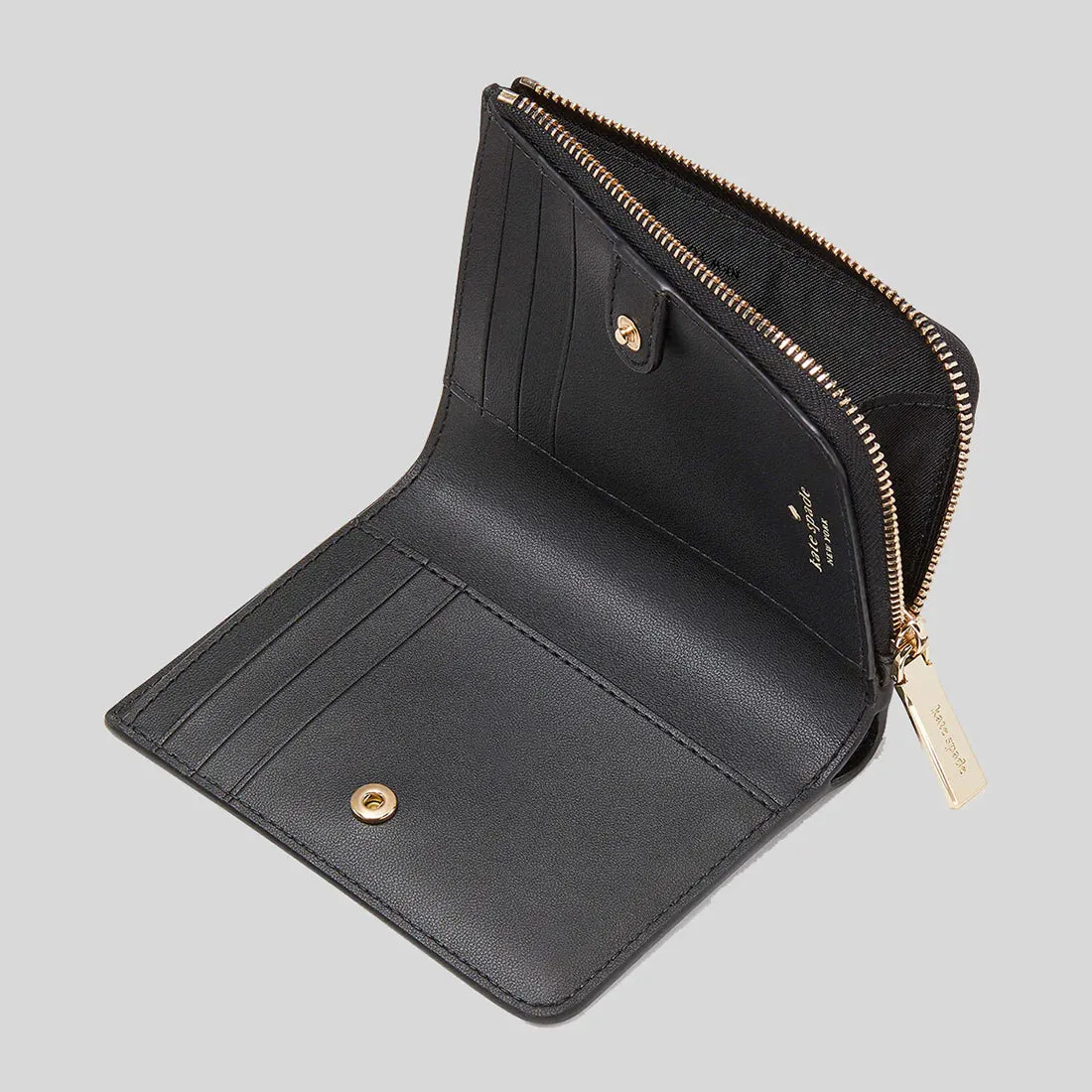 KATE SPADE Madison Small L Zip Wallet Black RS-KH615