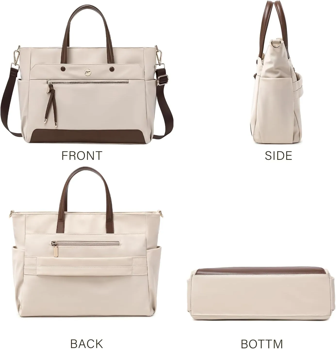 KEBEIXUAN Laptop Bag for Women Computer and Tablet Shoulder Bag Work Tote Bags With Zipper Handbags for Teachers Gift Travel