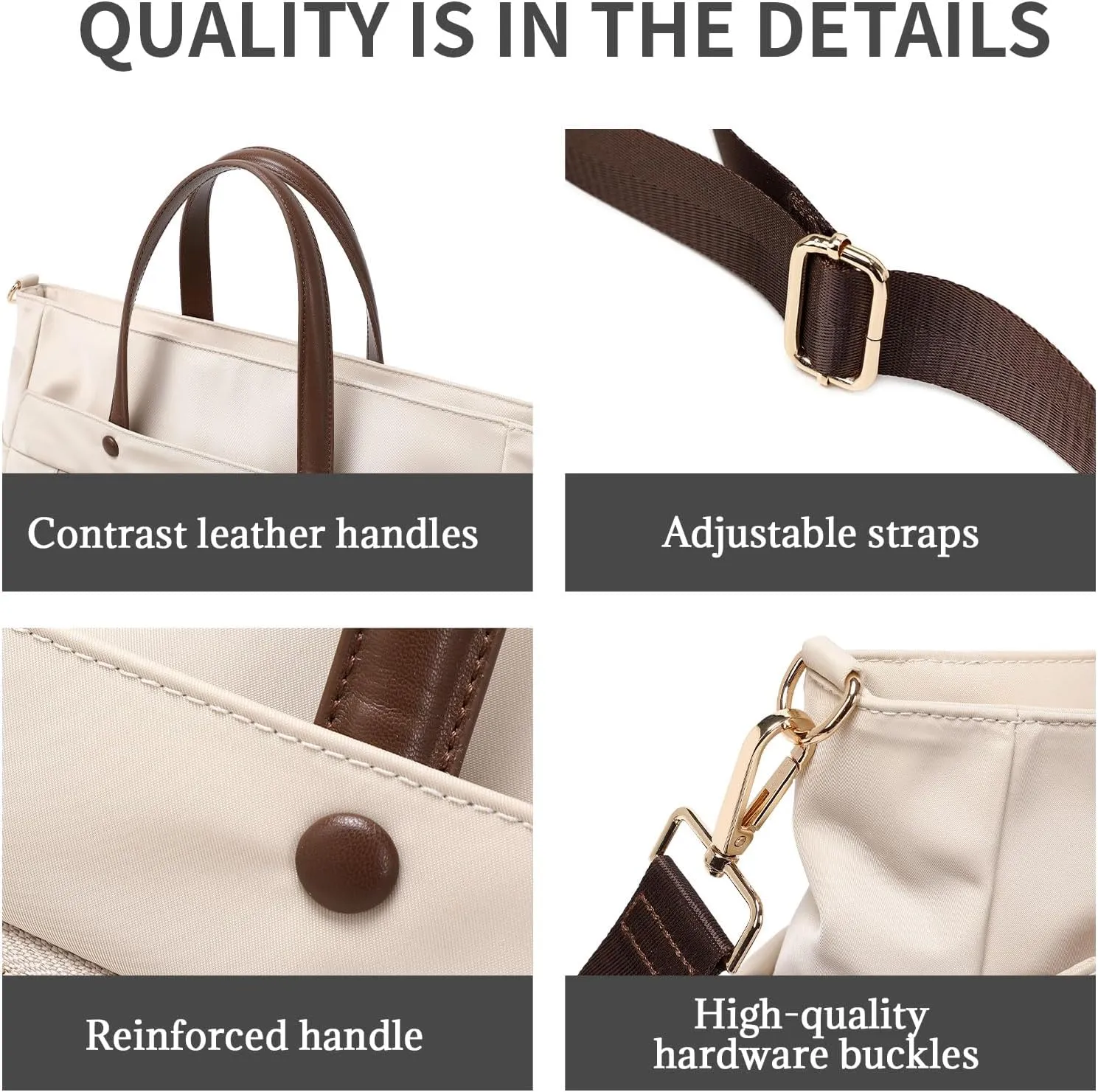 KEBEIXUAN Laptop Bag for Women Computer and Tablet Shoulder Bag Work Tote Bags With Zipper Handbags for Teachers Gift Travel