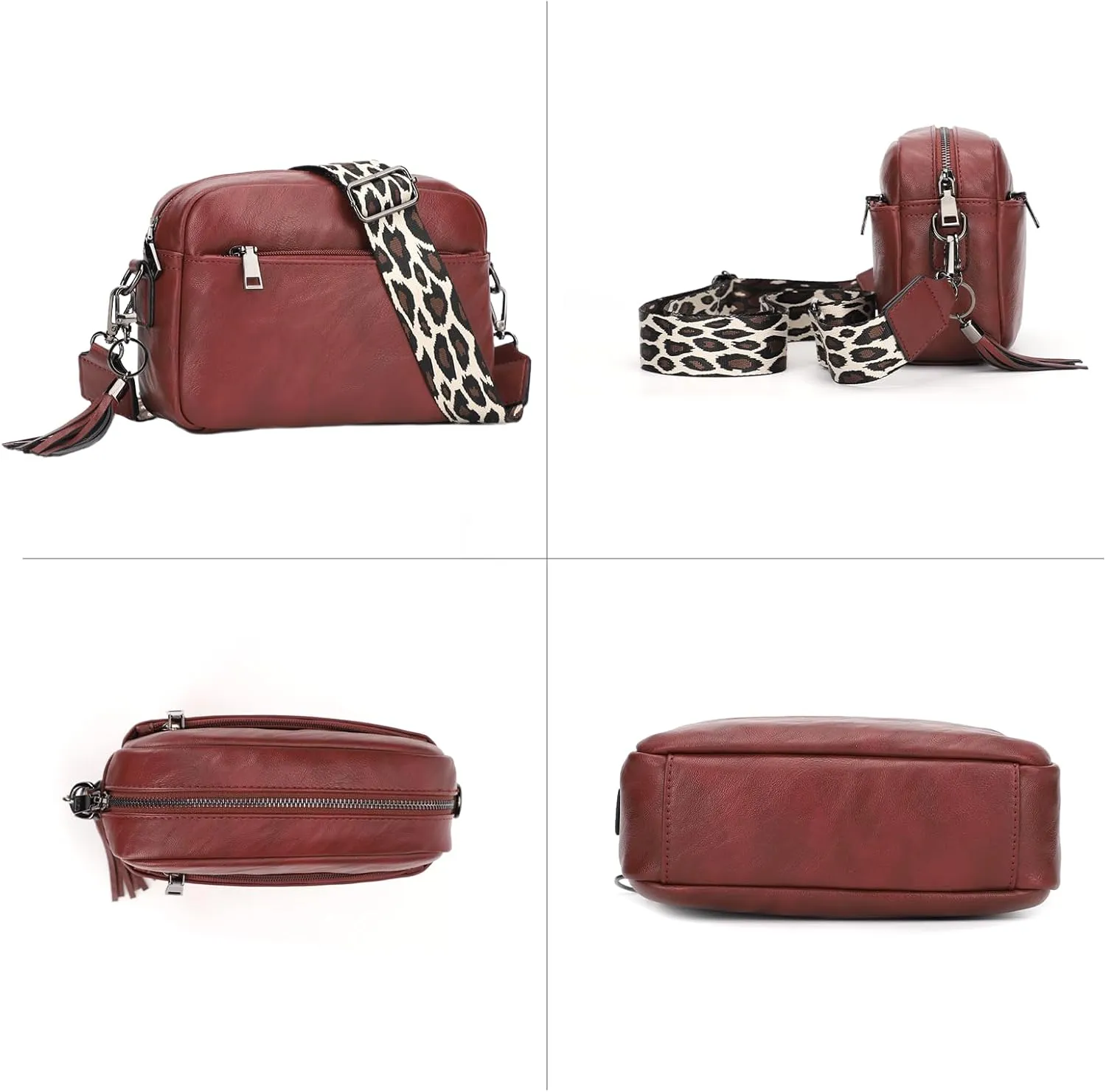 KL928 Small Crossbody Bag for Women, Soft FAUX Leather Cell Phone Purse，Adjustable Strap Shoulder Handbags Wallet Purse