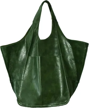 KlaOYer Oversized Leather Tote Bag Huge Capacity Work Hobo Pu Leather Bucket Purse And Handbag Large Soft Travel Shopping Bag