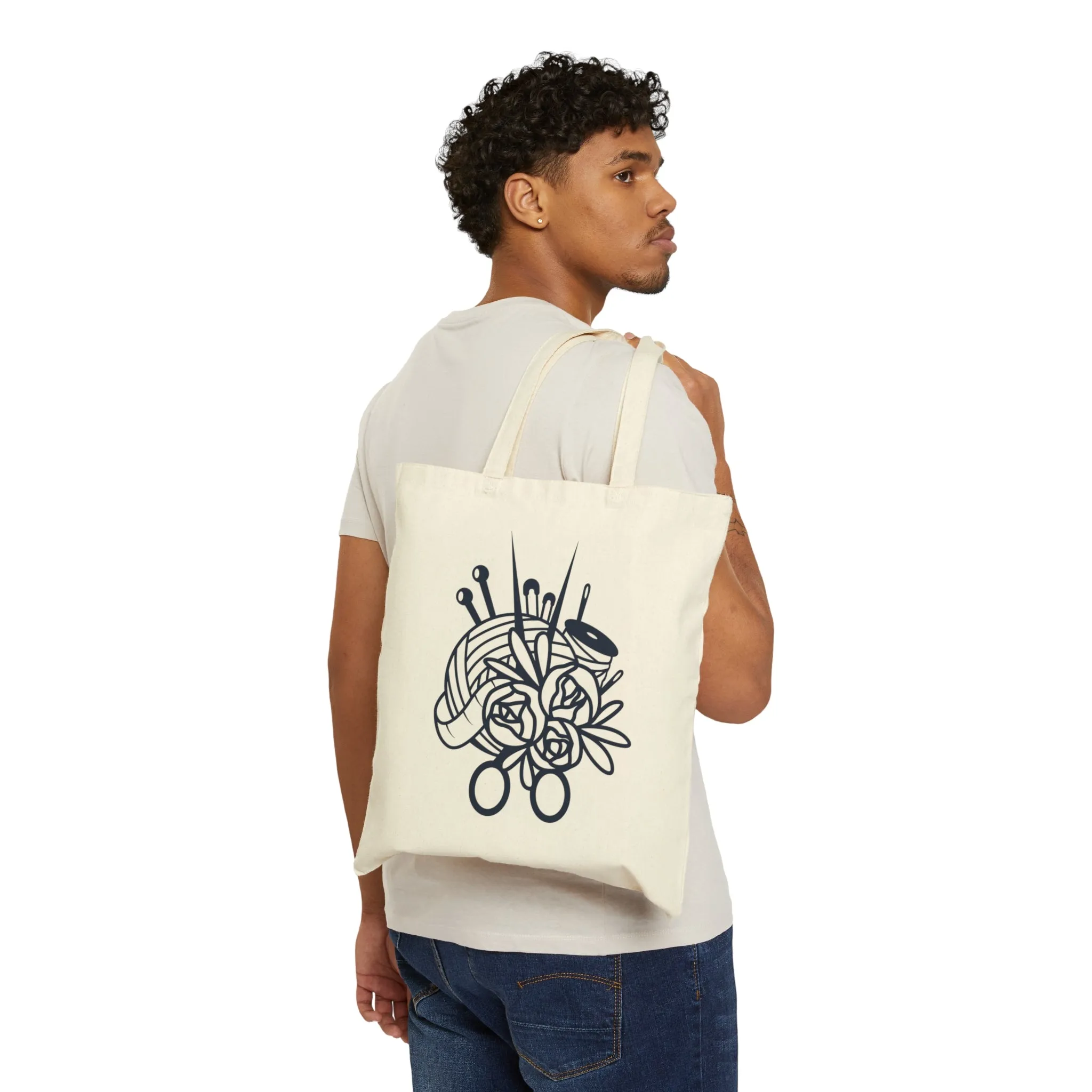 Knitting Beautiful Things Cotton Canvas Tote Bag