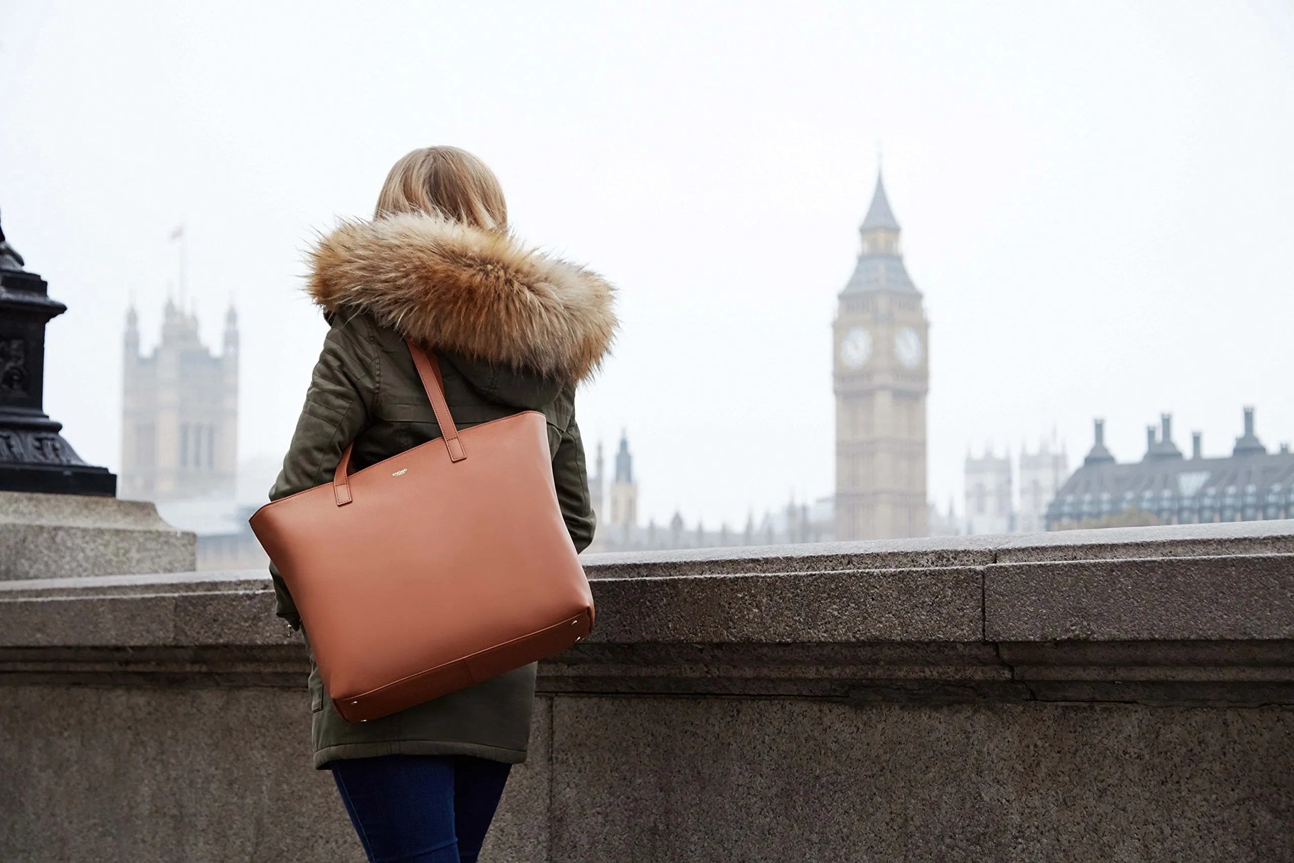 Knomo London Mayfair Luxe 15" Maddox Zip Top Tote