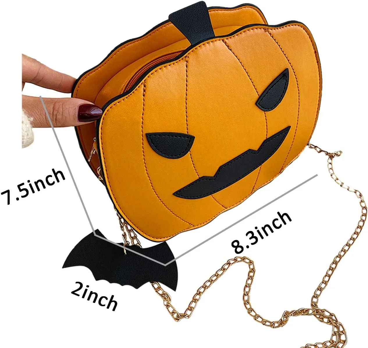KUANG! Women Pumpkin Shoulder Bag Novelty Devil Crossbody Purse Fashion Halloween Trick or Treat Purses and Handbags