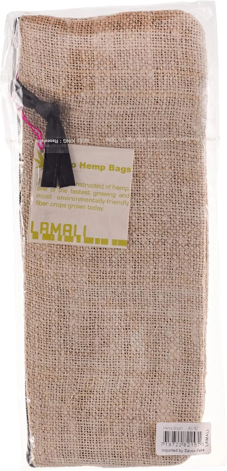 Lama Li Hemp Bag, 4" x 11", Brown
