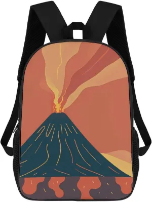 Laptop Backpack for Men Lightweight Casual Computer Bag Travel Backpack Volcanic Pattern Laptop Bag