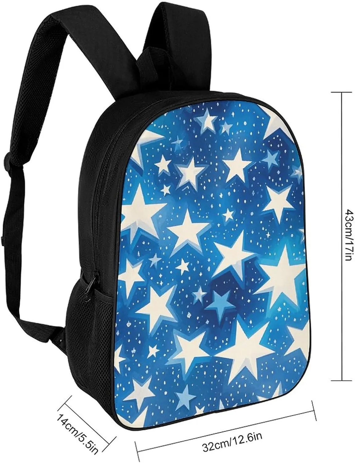 Laptop Backpack for Men Women Daypack Blue Shining Stars Pattern Computer Bag Travel Backpacks Laptop Bag