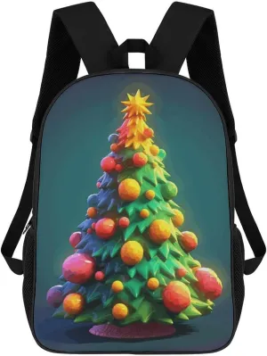 Laptop Backpack for Men Women Daypack Cartoon Christmas Tree79618180-007d-11ef-8e6d-d148611795c7 Computer Bag Travel Backpacks Laptop Bag