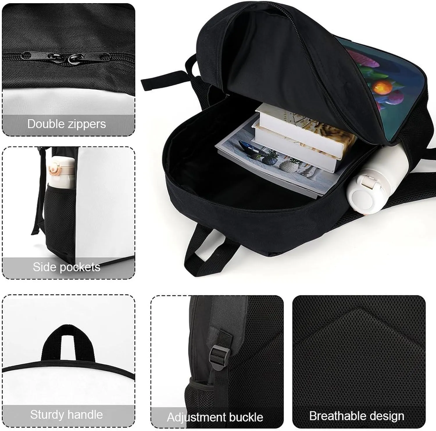 Laptop Backpack for Men Women Daypack Cartoon Christmas Tree79618180-007d-11ef-8e6d-d148611795c7 Computer Bag Travel Backpacks Laptop Bag