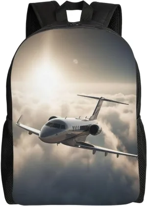 Laptop Backpack for Women Men Carry-on Backpack Flying High Above Clouds Daypack Lightweight Travel Shoulder Bags