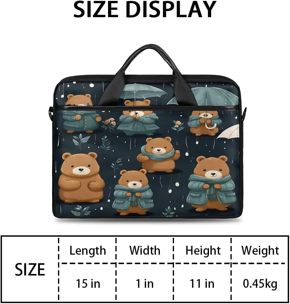 Laptop Shoulder Bag Computer Bag 13-15 Inches Laptop Carrying Case with Shoulder Strap for Women Men