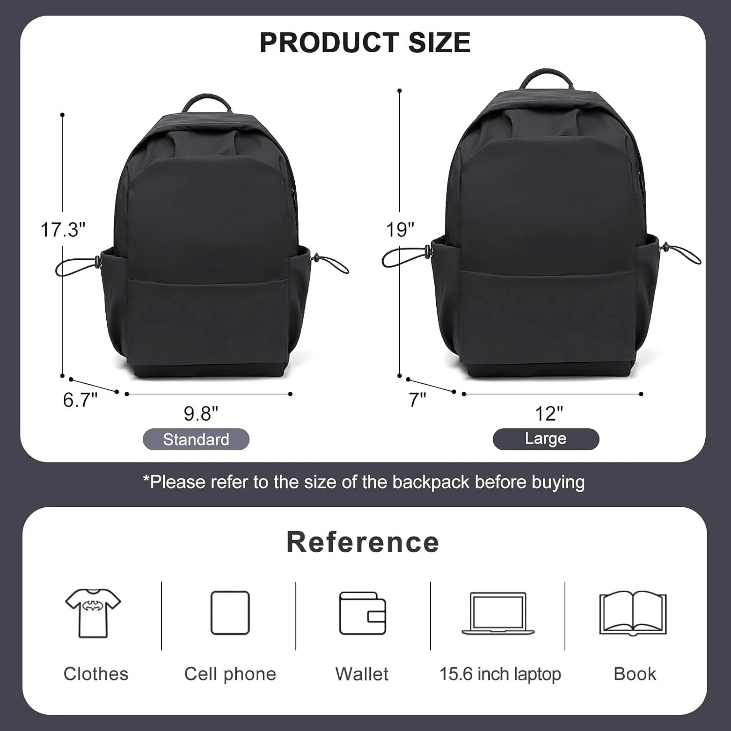 Large Black Backpack For Women Small Backpacks For School Bag School Backpack For College Bookbag For Women Waterproof Gym Backpack For Men Book Bags