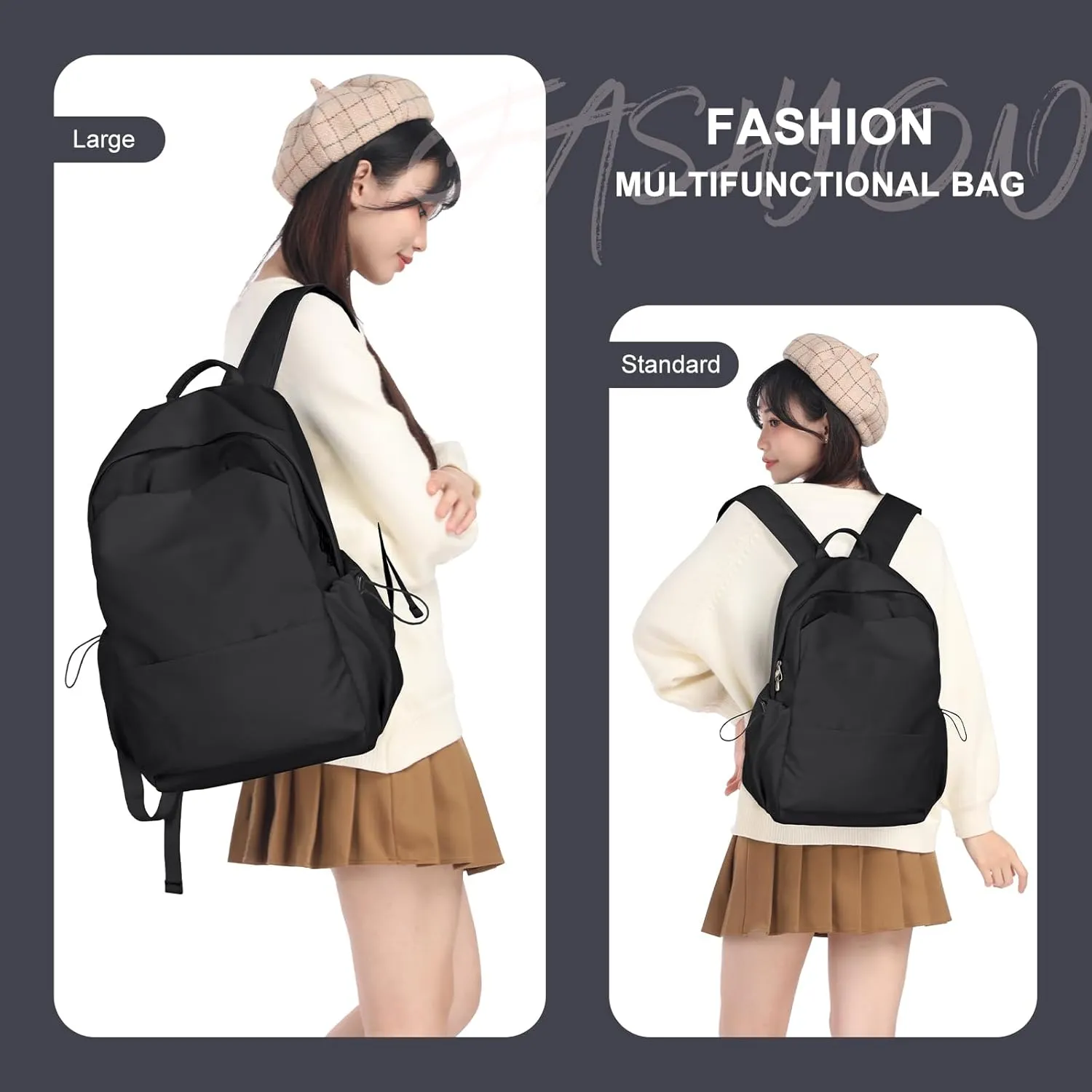 Large Black Backpack For Women Small Backpacks For School Bag School Backpack For College Bookbag For Women Waterproof Gym Backpack For Men Book Bags