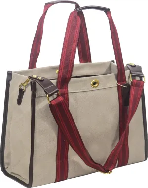 Large Canvas Tote Bag With Pockets for Women,Laptop Crossbody Purse Hobo Work Shoulder Bag Handbag for Gift Beach Travel