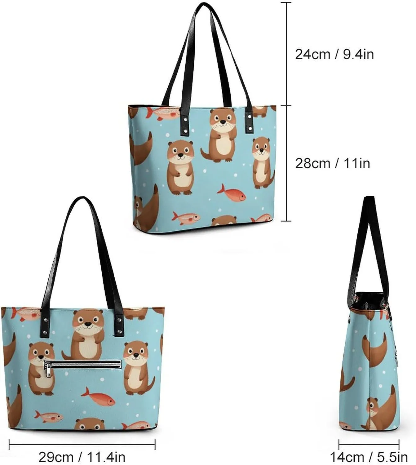 Large Leather Tote Bag Travel Work Daily Essentials Handbag For Women Men