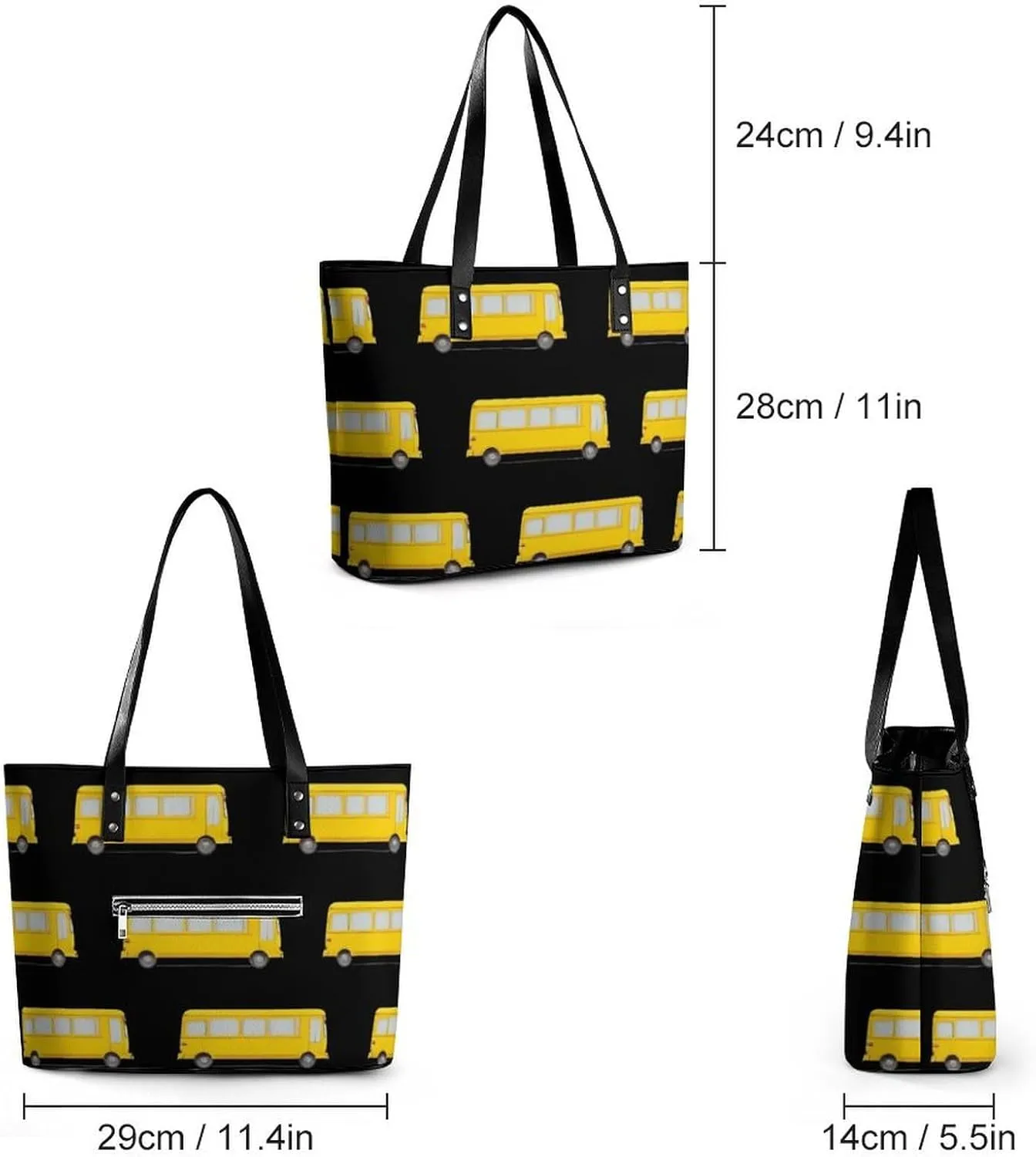 Large Leather Tote Bag Travel Work Daily Essentials Handbag For Women Men