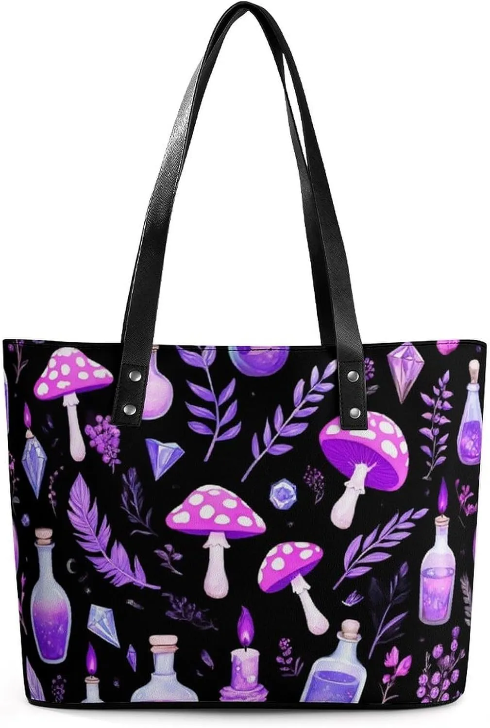 Large Leather Tote Bag Travel Work Daily Essentials Handbag For Women Men