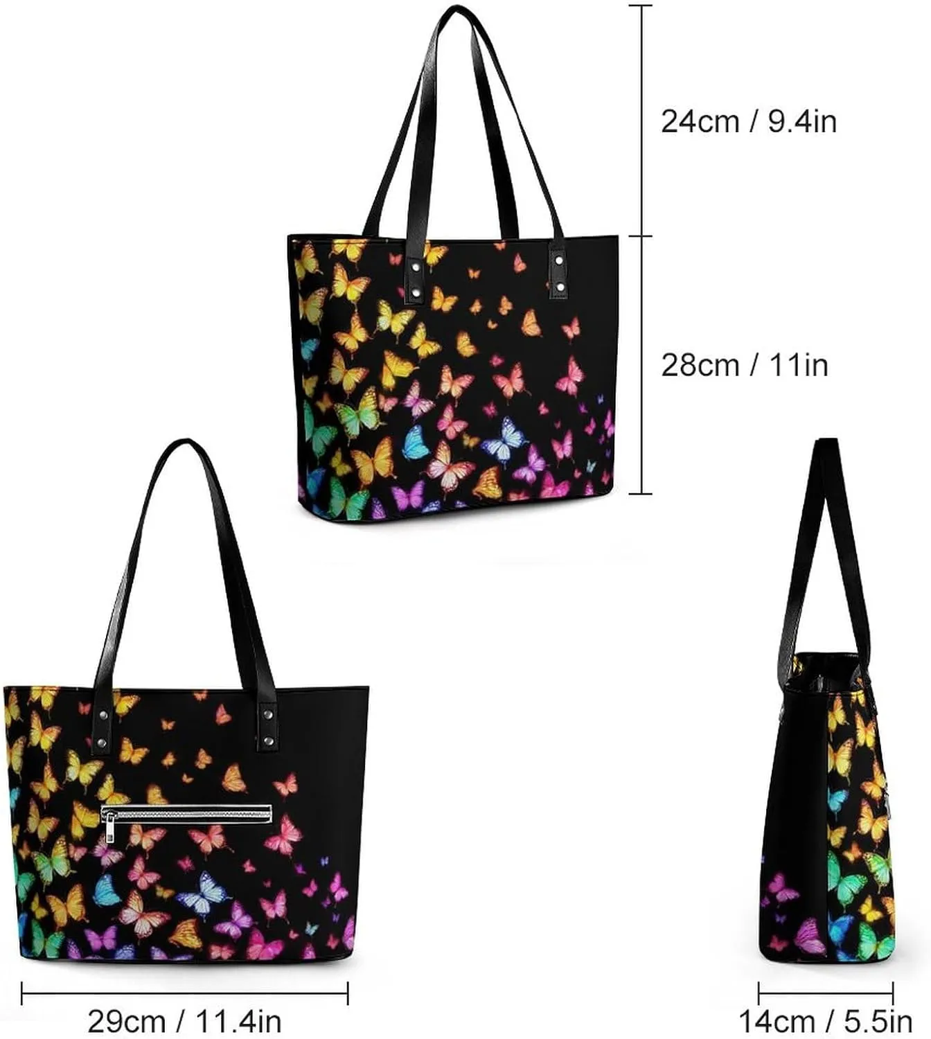 Large Leather Tote Bag Travel Work Daily Essentials Handbag For Women Men