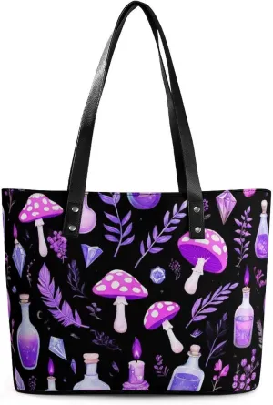 Large Leather Tote Bag Travel Work Daily Essentials Handbag For Women Men