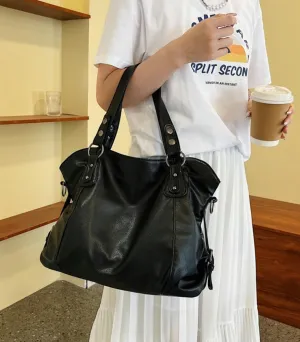 Large Leather Tote Bags for Women Casual Shoulder Bag Crossbody Bag Satchel on Trend Purses for Work Travel 2024