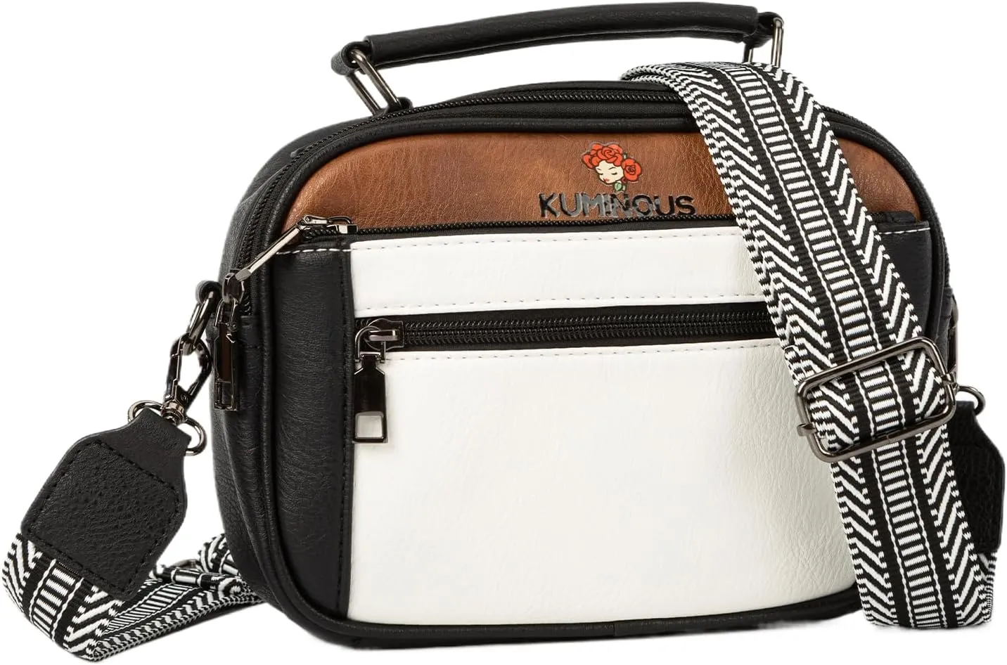 Leather Crossbody Bag for Women,Small Cross Body Trendy Vegan Purses for Women with Adjustable Shoulder Strap