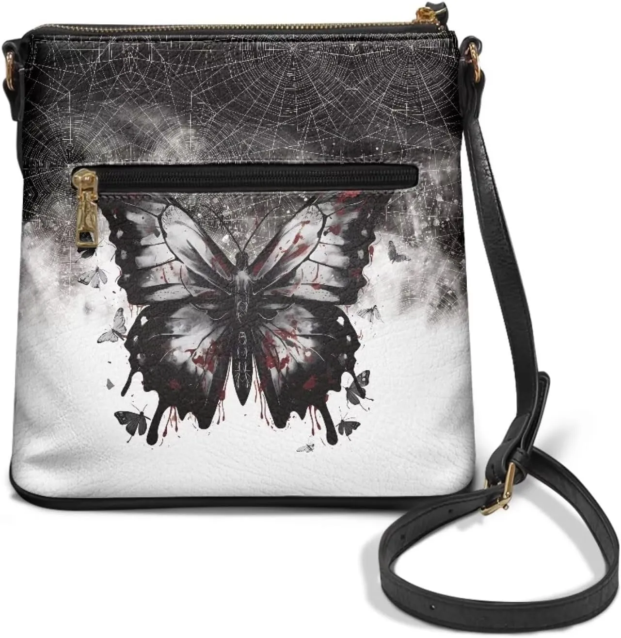 Leather Crossbody Bags for Women Tote Bag with Zipper Waterproof Shoulder Bag Travel Work Soft Handbag