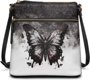 Leather Crossbody Bags for Women Tote Bag with Zipper Waterproof Shoulder Bag Travel Work Soft Handbag
