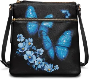 Leather Crossbody Bags for Women Tote Bag with Zipper Waterproof Shoulder Bag Travel Work Soft Handbag