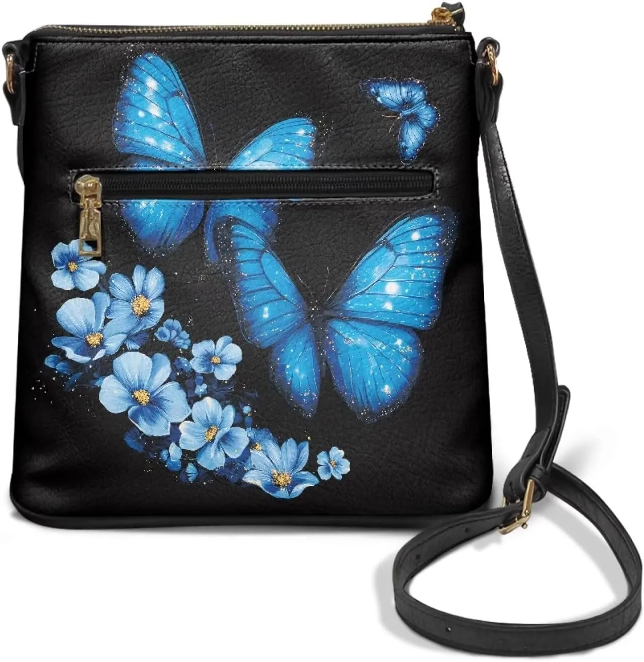 Leather Crossbody Bags for Women Tote Bag with Zipper Waterproof Shoulder Bag Travel Work Soft Handbag