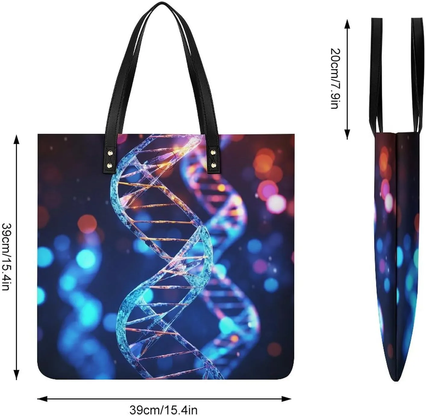 Leather Handbag for Women Tote Bag with Magnetic Buckle Wildlife Spider Crossbody Bag Shoulder Bags
