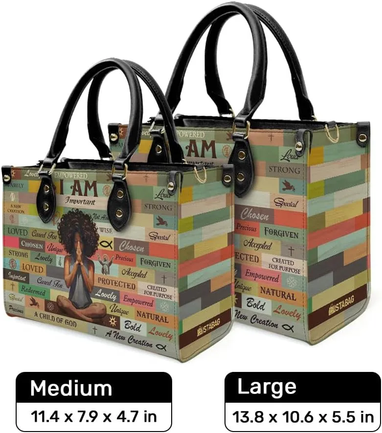 Leather Handbag, Tote Bag For Women - Mothers Day Gifts - Birthday Gifts For Grandma, Mom, Besties - Purse For Women