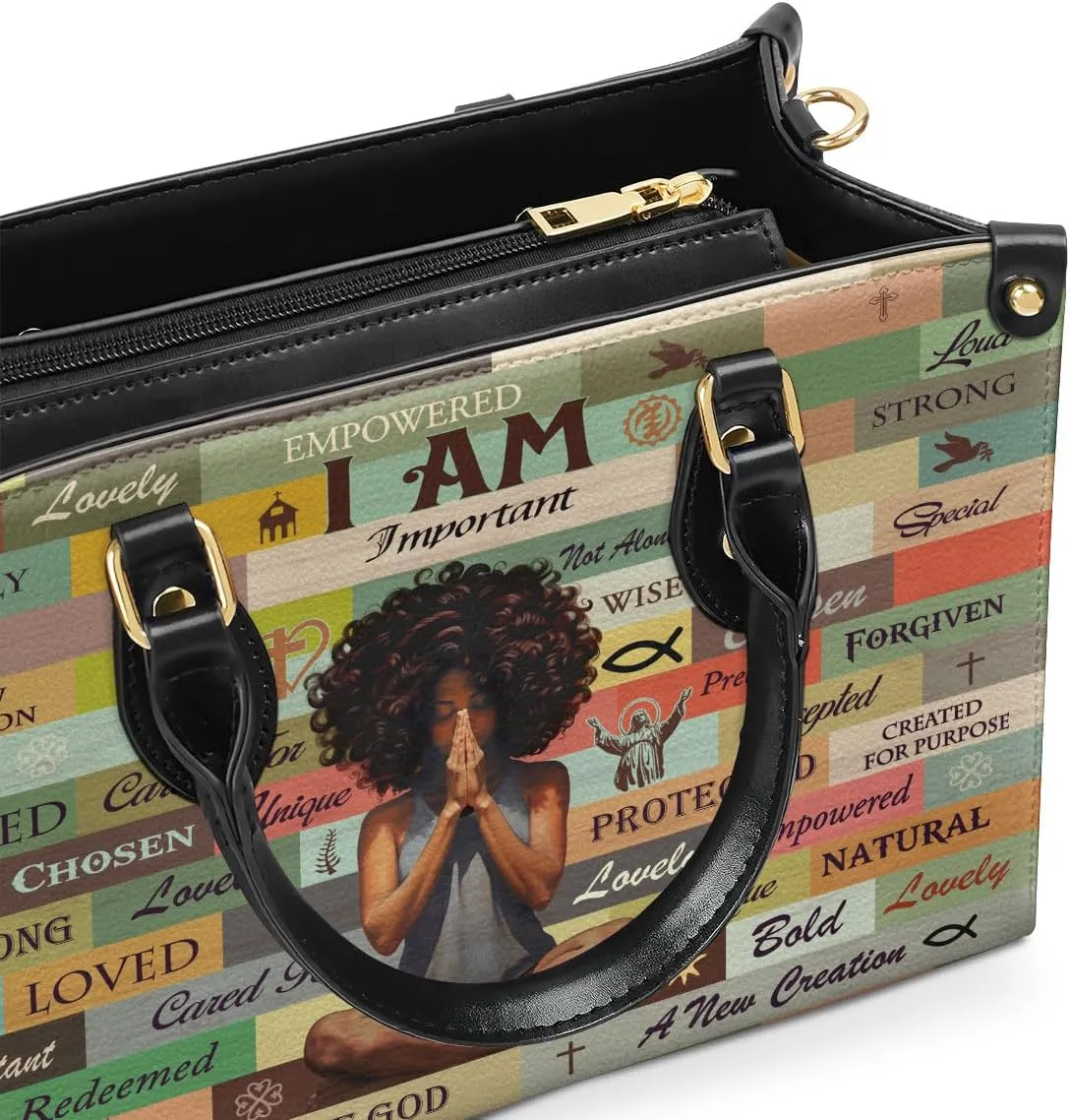 Leather Handbag, Tote Bag For Women - Mothers Day Gifts - Birthday Gifts For Grandma, Mom, Besties - Purse For Women