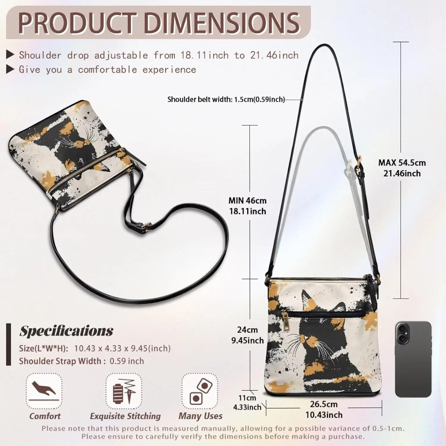 Leather Purses for Women, Leather Hobo Bags for Women Vintage Travel Sling Purse Multi Pockets Shoulder Bag