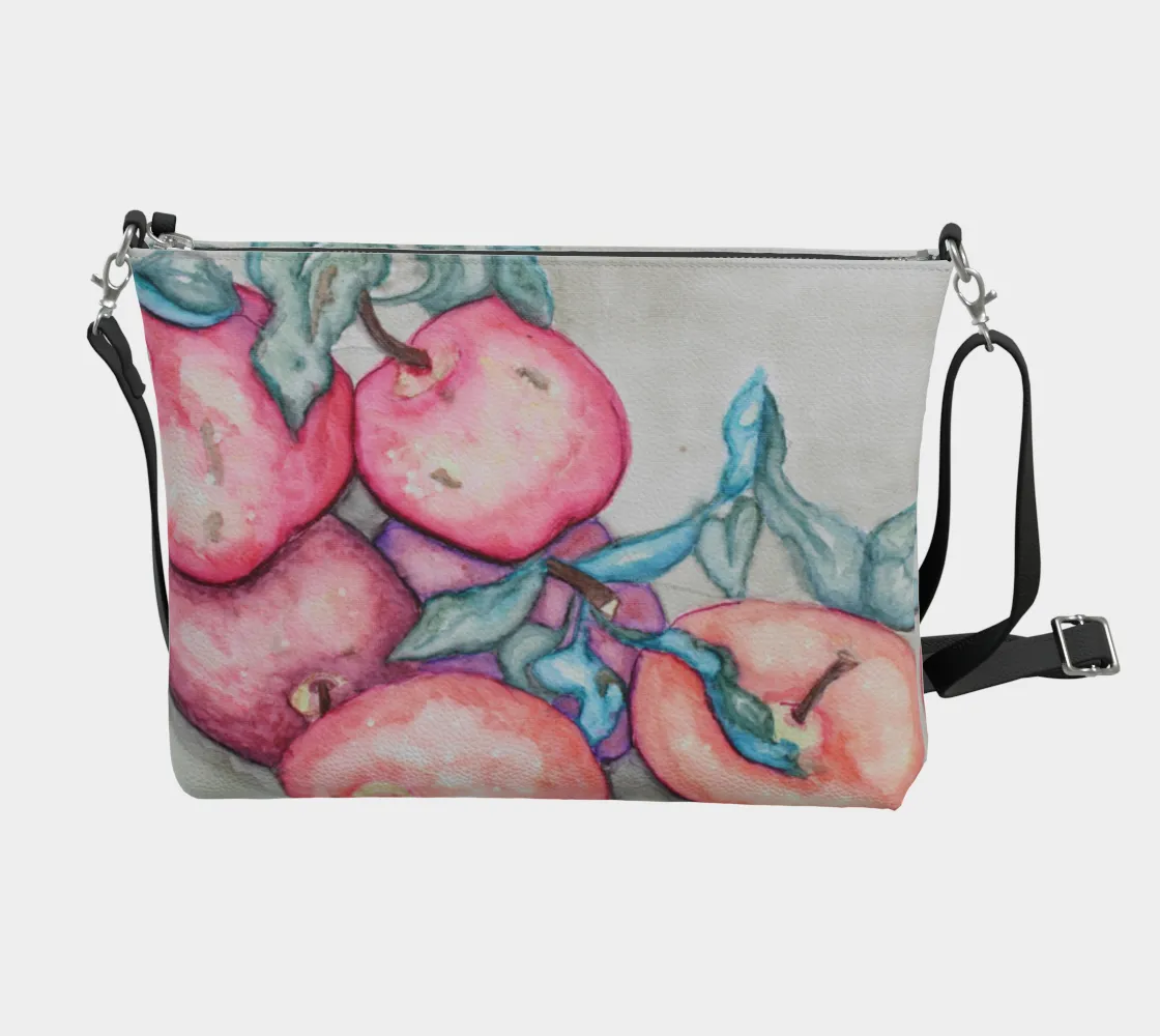 Leather Quick resolution Apples Crossbody Ink Fashion-forward Purse Vegan