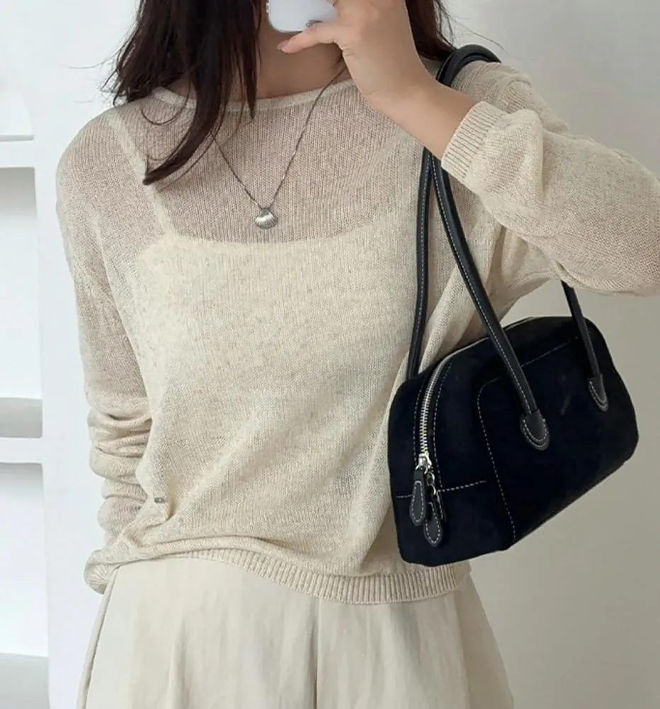 Leather Shoulder Bags for Women Suede Bowling Bag Purses Hobo PU Casual Handbag Work Office Spring Fall Winter Work Travel