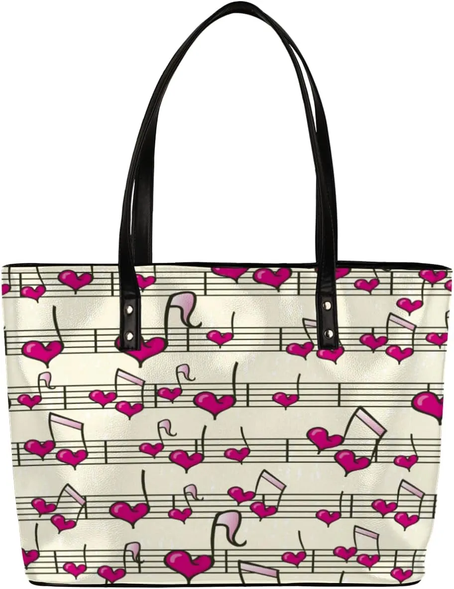 Leather Tote Bag for Women Fashion Shoulder Bag Purses and Handbags Large Capacity Satchel Bags for Work Travel